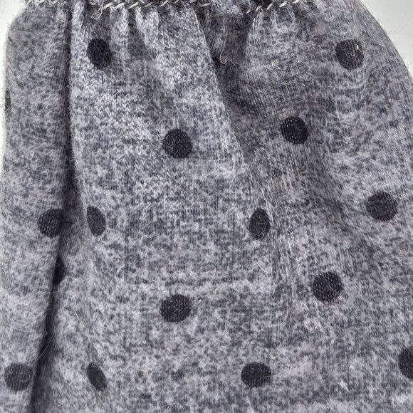 Handmade Barbie Doll Dress Set Polka Dot & Cat Print Two Piece Outfit - Picture 3 of 6